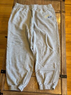 Uniqlo x KAWS Warhol Gray Sweatpants with Blue & Yellow Accent